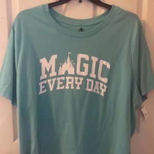 3X Disney “Magic Everyday” T Shirt NEW w/ Tag Teal